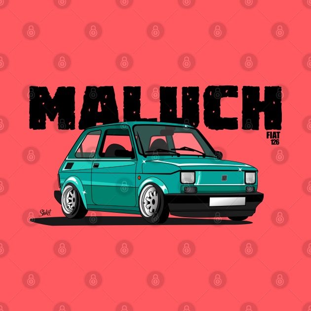 Fiat 126 Maluch Green by shketdesign