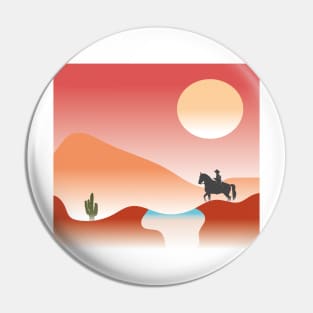 Texas Desert Independence Day - Wonderful Landscap Gift Pin