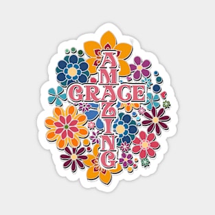 Amazing Grace Floral Art Magnet