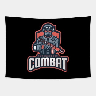 Superheroes Combat - Military Tapestry