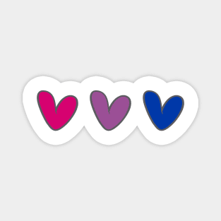 Bisexual hearts flag Magnet