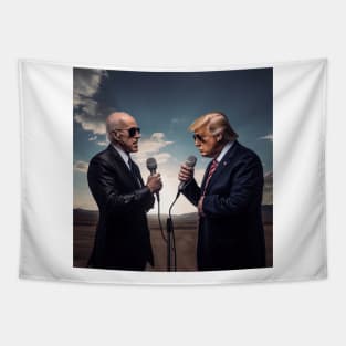 Trump vs Biden - Tshirt Design Tapestry