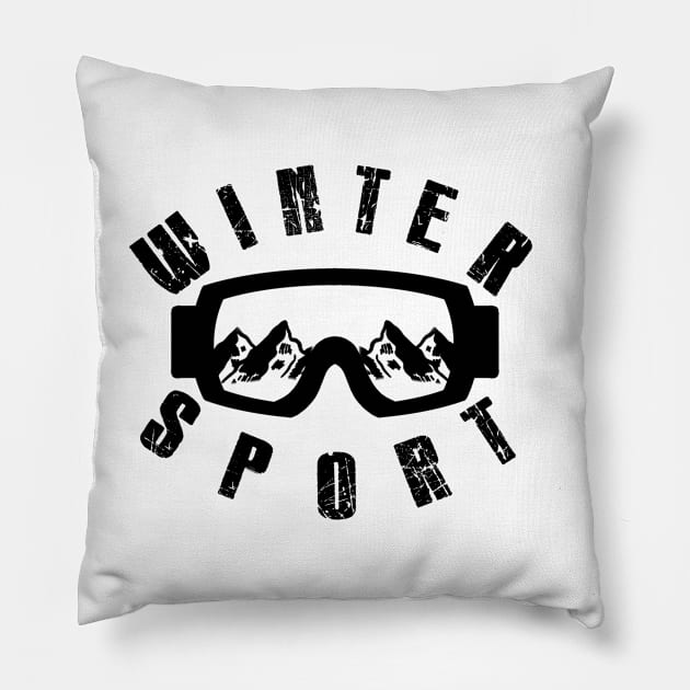 Winter sport Pillow by Tekad Rasa