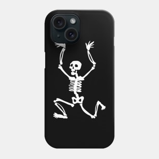 Running Skeleton White Silhouette Phone Case