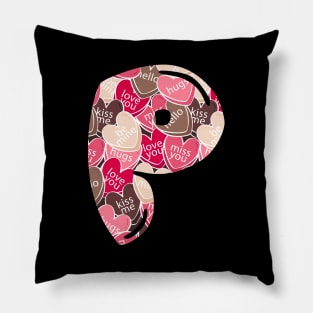 Monogram Letter P Pillow