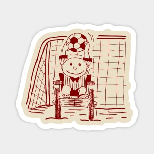 WHEELCHAIR SOCCER GOALIE MAROON Magnet