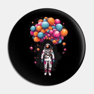 Astronaut with Balloons Pin