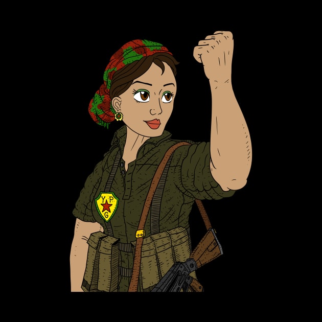 kurdish pride. a YPG warrior. kurdistan. by JJadx