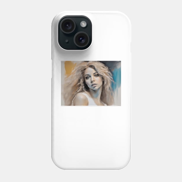 portrait of Shakira Phone Case by bogfl