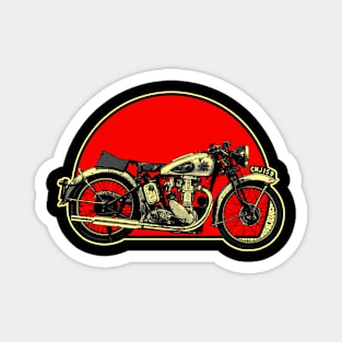 Gold Star 1938 Retro Red Circle Motorcycle Magnet