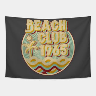 vintage retro beach club 70s 1965 with spirale turqoise Tapestry