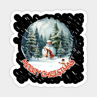 MERRY CHRISTMAS, LET IT SNOW,SNOWMAN Magnet