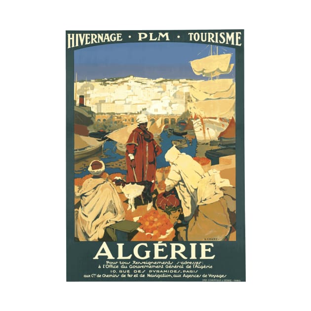 Algerie - Algeria Vintage French Travel Poster Design by Naves