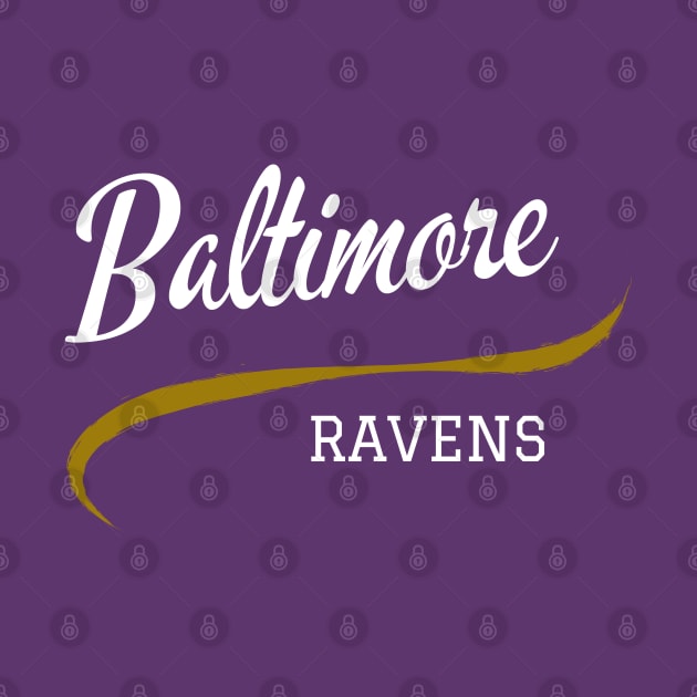 Ravens Retro by CityTeeDesigns