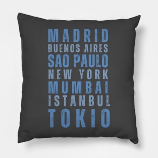 Cities of the world Pillow