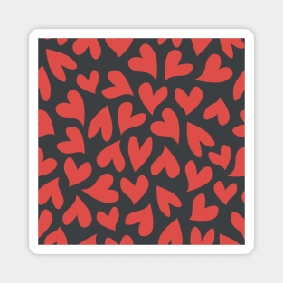 Seamless red hearts pattern Magnet