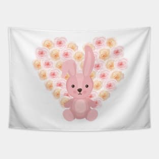 Roses and bunny Tapestry