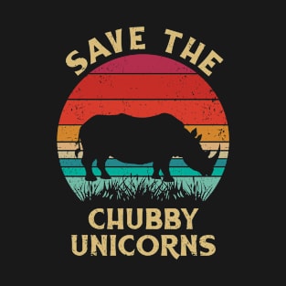 Funny Rhino Save The Chubby Unicorns T-Shirt