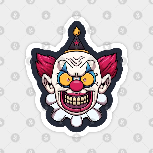 Evil Clown Face Magnet by TheMaskedTooner