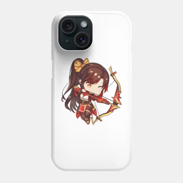 Sagittarius the Archer Chibi Zodiac Anime Girl Phone Case by peachycrossing