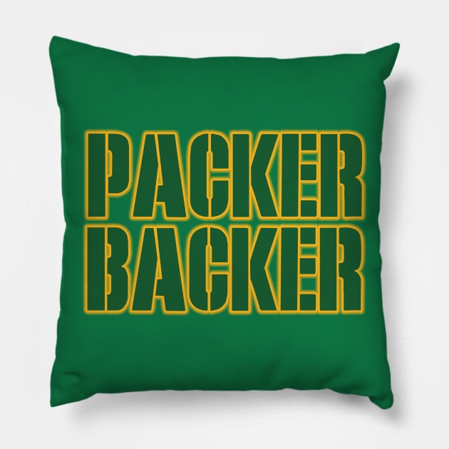 Packer Backer! Pillow by OffesniveLine