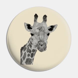 Dotwork Giraffe Art Print Pin