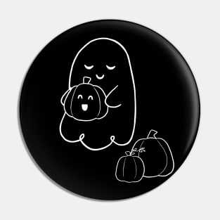 Pumpkin Carving Ghost 2 Pin