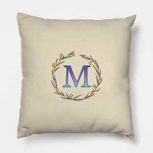 Monogram, letter M Pillow