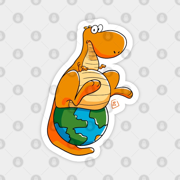 Dino World Magnet by Alison Andrei