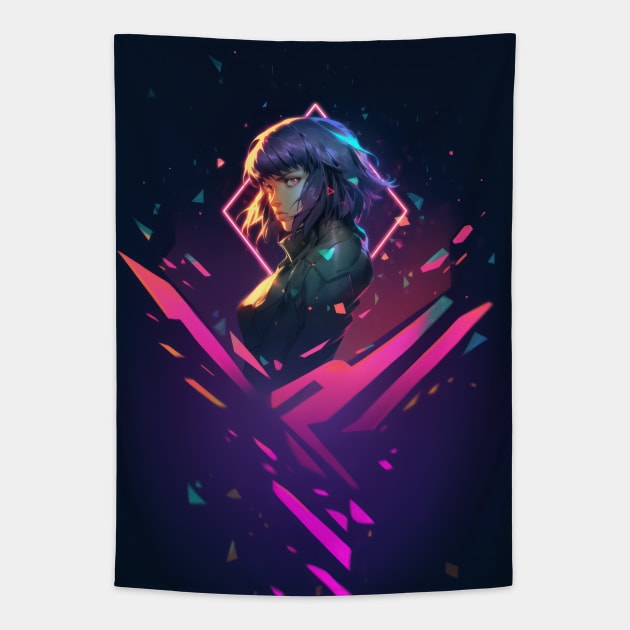 Motoko Kusanagi - Ghost In The Shell Tapestry by TooplesArt