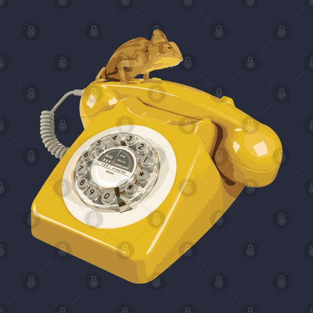 Chameleon Vintage Telephone by mariasshop