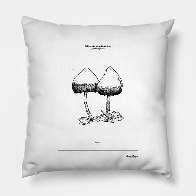 Psilocybe semilanceata Pillow by LadyMorgan