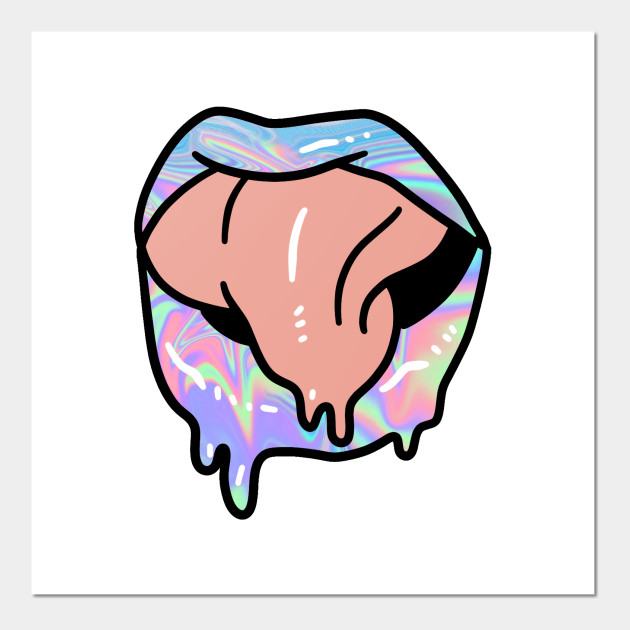 Rainbow Paint Drip Lips Lips Posters And Art Prints Teepublic
