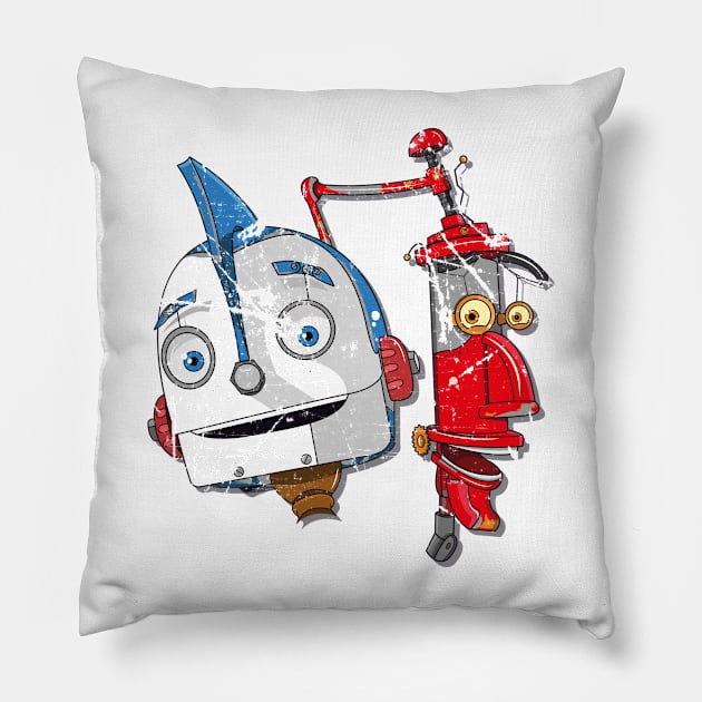 Rodney and Fender - Robots Movie Pillow by necronder