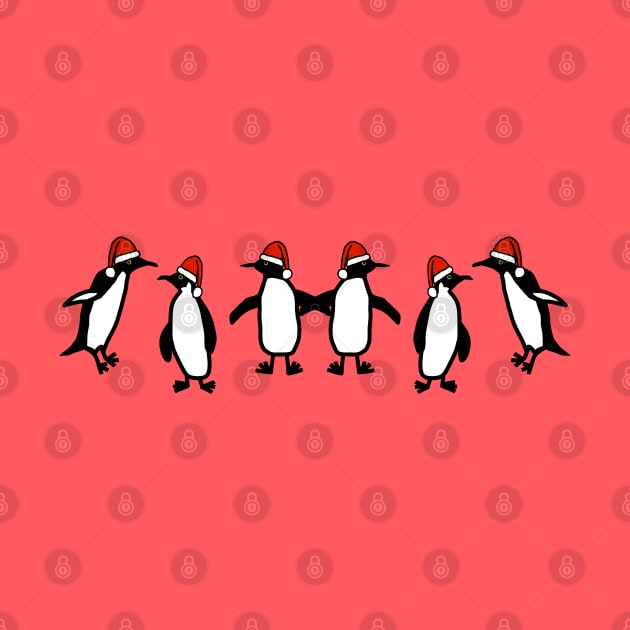 Penguin Christmas Party by ellenhenryart