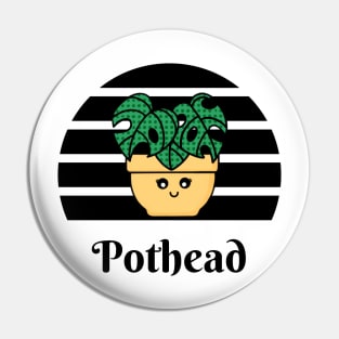 Pothead with Monstera Plant Pin