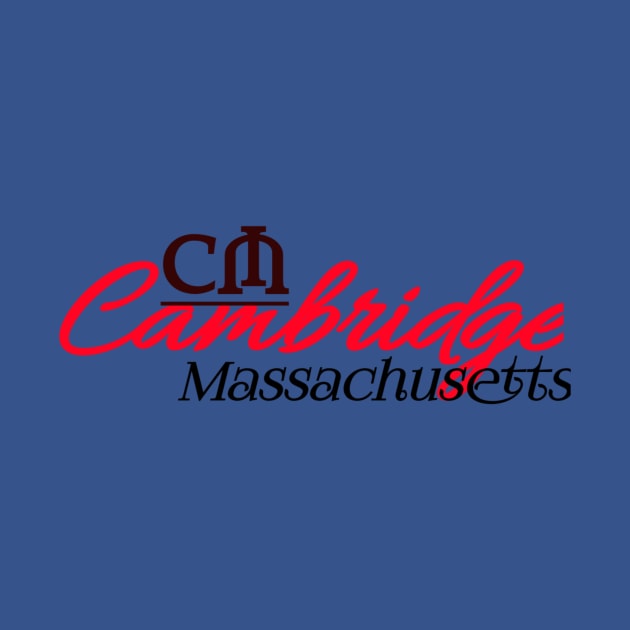 T-shirt Cambridge Massachusetts by Kahfistore