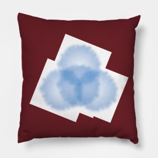 blue big dot faded Pillow