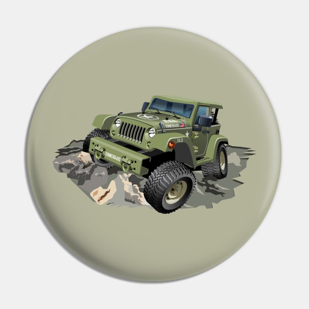 Cartoon jeep Pin by Mechanik