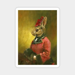 Victorian Lady Rabbit Magnet