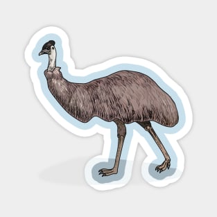 Emu bird cartoon illustration Magnet