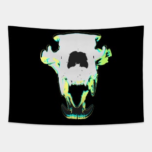 Colorful Wolf Skull Tapestry