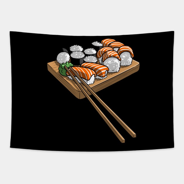 Sushi chopsticks Tapestry by albertocubatas