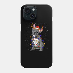 French Bulldog Reindeer Xmas Color Lights Merry Christmas Phone Case