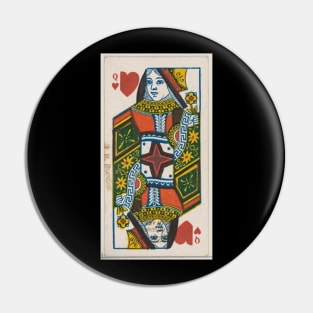 Queen of Hearts Playing Card Pin