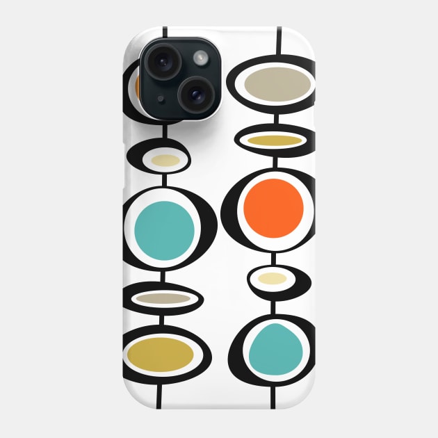 Colorful Hanging Circles Mid Century Retro Phone Case by OrchardBerry