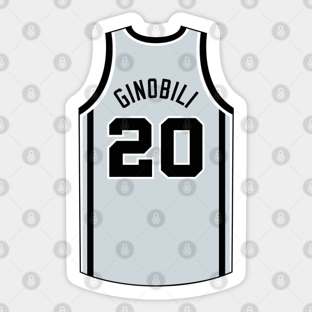 Manu Ginobili - San Antonio Spurs *White* - JerseyAve - Marketplace