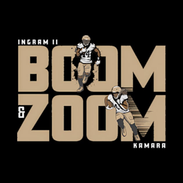 Alvin Kamara Mark Ingram Ii Boom And Zoom by caravalo