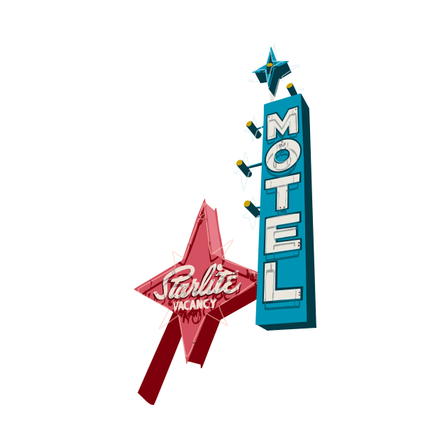 Starlite Motel Sign by jenblove