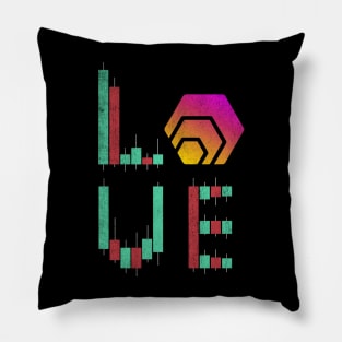 Vintage LOVE Stock Chart HEX Coin Valentine HEX Crypto Token Cryptocurrency Blockchain Wallet Birthday Gift For Men Women Kids Pillow